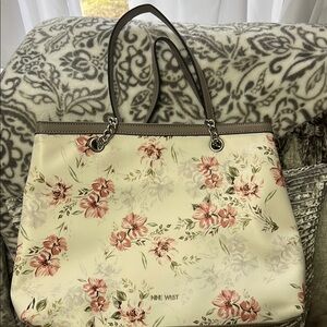 Nine West Floral Cream Tote Bag